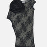 Top in pizzo con fiore VAQ11T040 BLACK VAQUERA 
