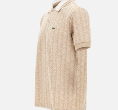 Polo in jacquard con monogramma DH1417 8GI LACOSTE 