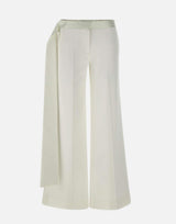 "Satin Waistband Trouser " 1125WTR006040A IVORY VICTORIA BECKHAM 
