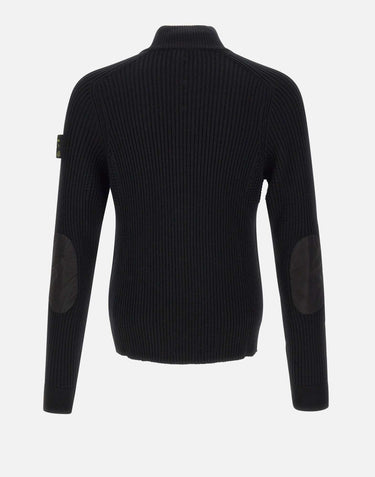 "Ribbed Zip Up Cardigan" PMG25 BLACK PREMIATA 