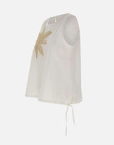 Top con palma ricamata SP5NT043 1004 KAOS 