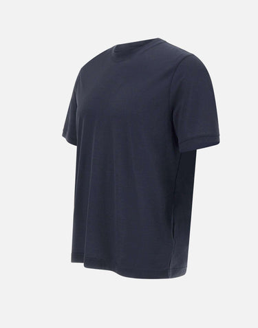 T-shirt in crepe di cotone DK87114 BLU DIKTAT 