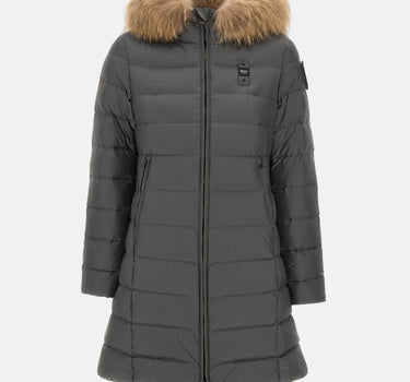 Piumino lungo con pelliccia "Kristin" 25WBLDK03103 006047978GG BLAUER 
