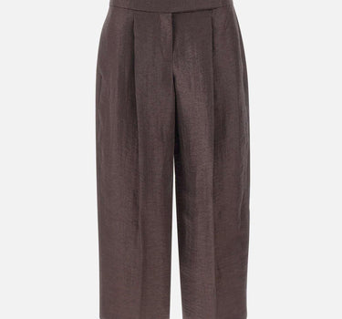 Pantaloni in misto lino laminati 50560270 207 BOSS 