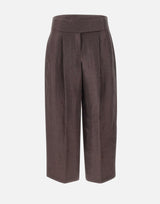 Pantaloni in misto lino laminati 50560270 207 BOSS 