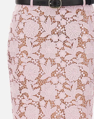 Gonna midi in pizzo 182MSKP PINK SELF-PORTRAIT 