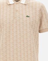 Polo in jacquard con monogramma DH1417 8GI LACOSTE 