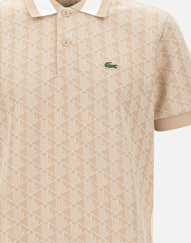 Polo in jacquard con monogramma DH1417 8GI LACOSTE 