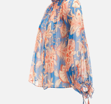 Blusa in seta con motivo floreale WRIA0107 99SA1Q8X0882 ETRO 