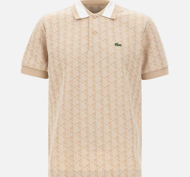 Polo in jacquard con monogramma DH1417 8GI LACOSTE 