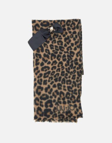 Stola animalier con spilla 2F5047T0300 S19E1 LIU-JO 