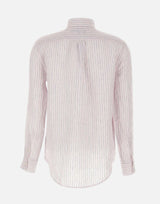 Camicia over in lino a righe 211A96158 011 POLO RALPH LAUREN 