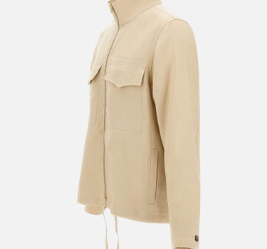 Giacca in lino con tasche applicate e coulisse M1R911ZV01427 07 PAUL SMITH 