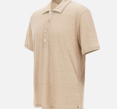 Polo in lino M75POLM01 TES0M12102 ELEVENTY 