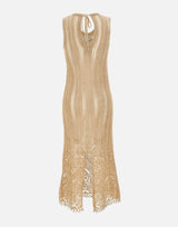 "Long sleveless dress in crochet lurex" 25AMRO140ML0317 P717 RABANNE 