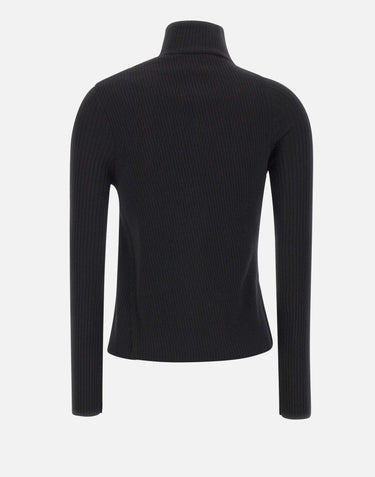 "Oblique butonned sweater" 425MPU258FI0001 BLACK COURREGES 