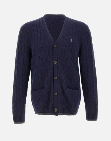 Cardigan a trecce in lana e cashmere 710949808 001 POLO RALPH LAUREN 