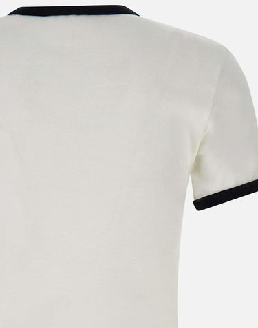 T-shirt "Signature contrast" VESJTS017JS0070 WHTBLK COURREGES 