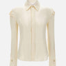 Camicia in raso con nodi 1226WSH007231A IVORY VICTORIA BECKHAM 