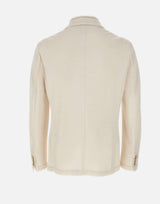 Blazer con pettorina in cotone e lino M75GIAM15 TES0M2000201 ELEVENTY 