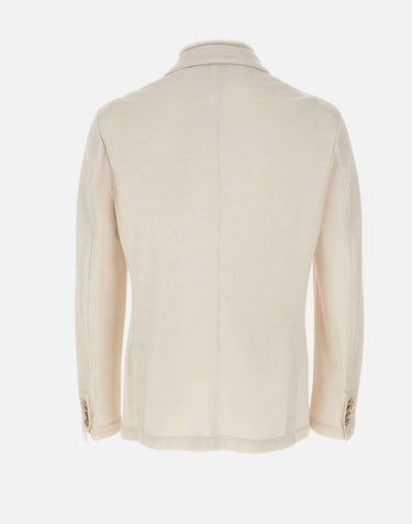 Blazer con pettorina in cotone e lino M75GIAM15 TES0M2000201 ELEVENTY 