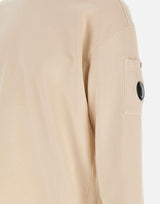 "Brushed and Emerized Diagonal Fleece Boxy Crewneck" 19CMSS058A 006372G402 C.P. COMPANY 