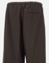 Pantaloni con coulisse in lana vergine 50563827 210 BOSS 