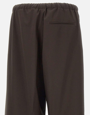 Pantaloni con coulisse in lana vergine 50563827 210 BOSS 