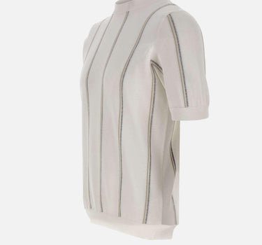 Maglia in cotone gessata M76MAGM68 MAG0M042011303 ELEVENTY 