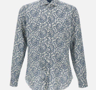 Camicia  in cotone e lino LFU02P0147118U 0001 BARBA 