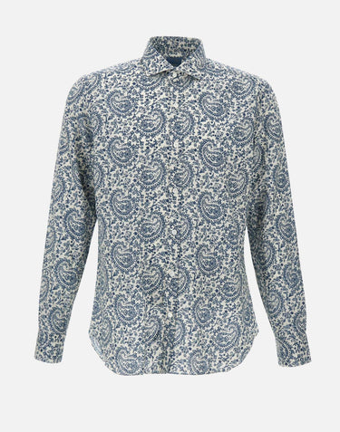 Camicia  in cotone e lino LFU02P0147118U 0001 BARBA 