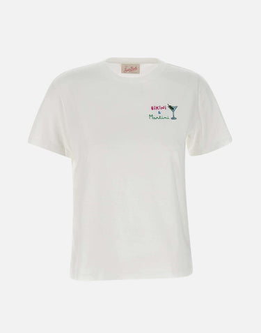 T-shirt  "Emilie Bikini&Martini" in cotone EMI0001 03994H01N MC2 SAINT BARTH 