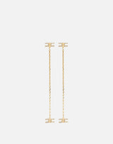 Orecchini  pendenti in ottone con logo doppia C e strass OR50K51E2 U95 ELISABETTA FRANCHI 