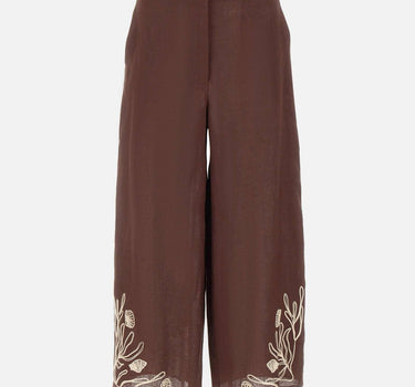 Pantalone in lino con ricami 2613131012200 004 MARELLA 