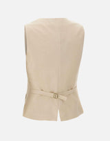 Gilet in tela di lino 2616151012600 007 MAX MARA STUDIO 