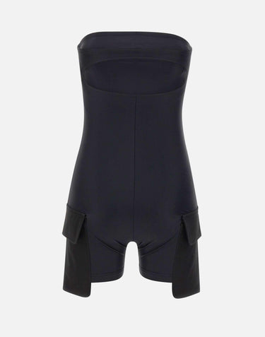 "Tech Jersey Cargo Bodysuit" 126JCB050PA0043 BLACK COURREGES 