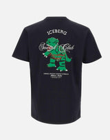 T-shirt con logo ricamato e stampa sul retro F0456325 9000 ICEBERG 