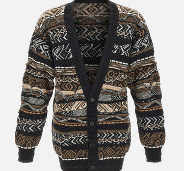 Cardigan misto lana iconic jacquard F5LAMACA229 178 LANEUS 
