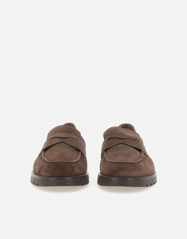 Mocassino penny in suede MGDC18610DTRBSEY T50 SANTONI 