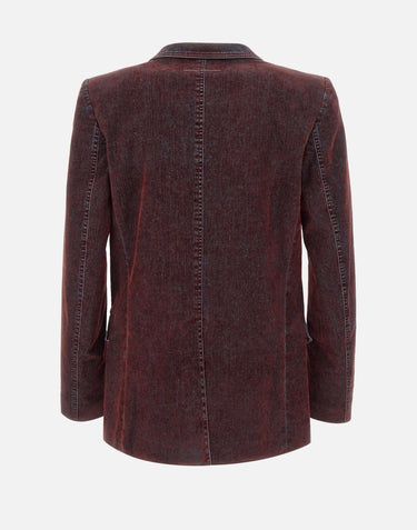 Blazer effetto denim SH2BN0019 M30039227 MM6 MAISON MARGIELA 