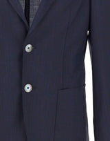 Blazer slim fit in misto lana seersucker 50560825 404 BOSS 
