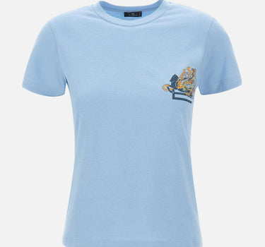 T-shirt con ricamo e Pegaso WRMA0006 AR473B0071 ETRO 