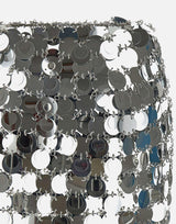 Minigonna con dischi scintillanti argentati 19EIJU010PS0133 P040 RABANNE 