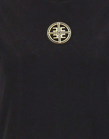 T-shirt con placca logo MA00866E2 110 ELISABETTA FRANCHI 