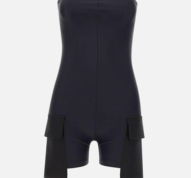 "Tech Jersey Cargo Bodysuit" 126JCB050PA0043 BLACK COURREGES 