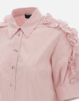 Camicia in cotone con righe CA5239T2953 C3609 LIU-JO 