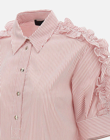 Camicia in cotone con righe CA5239T2953 C3609 LIU-JO 