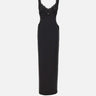 Abito lungo con inserti in pizzo RS16361 BLACK NISSA 