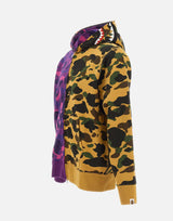 Felpa "Split Camo Shark" 001ZPM301005M PURPLE BAPE 