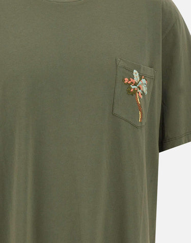 T-shirt "Naif" in cotone NAIFR00470 MILITARE BOB 